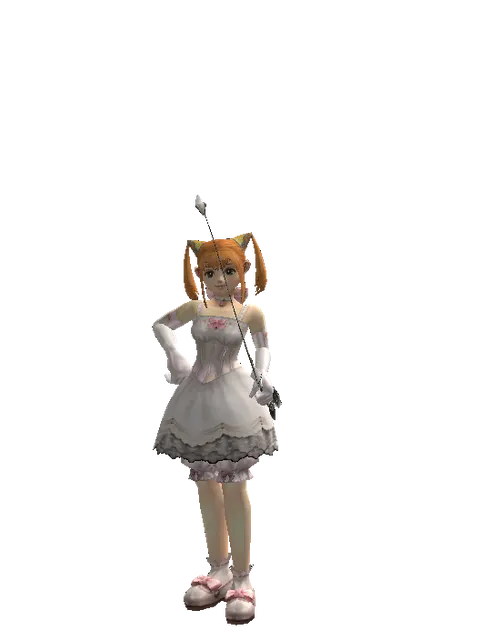 Composite Bow on a female Dwarf, front view