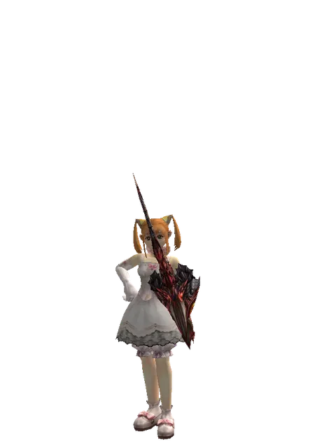 Draconic Bow on a female Dwarf, front view