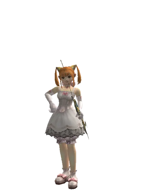 Elemental Bow on a female Dwarf, front view