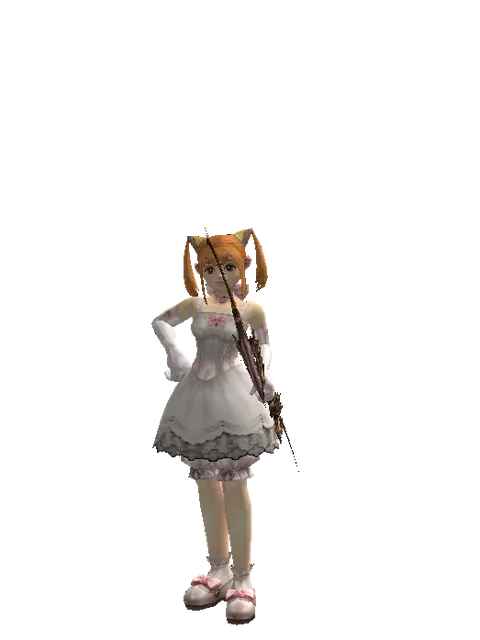 Eminence Bow on a female Dwarf, front view