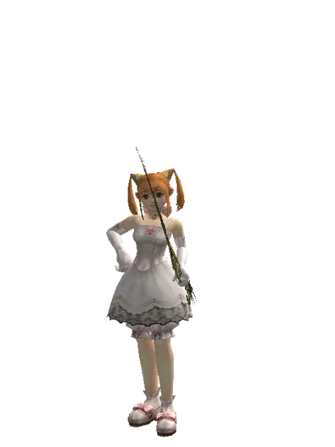 Noble Elven Bow on a female Dwarf, front view