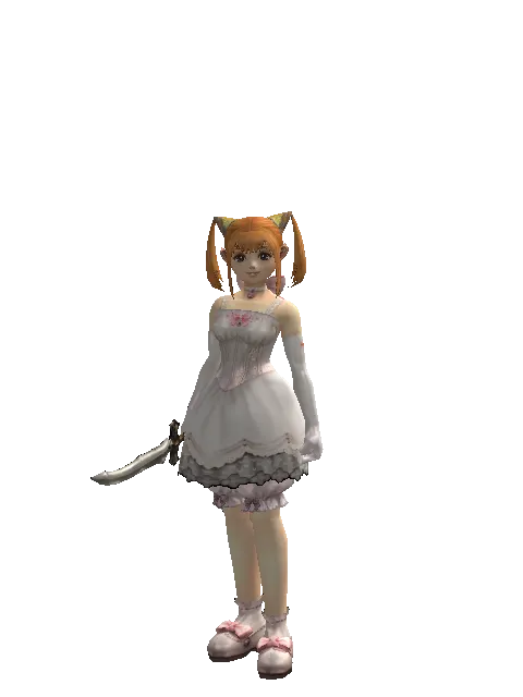 Apprentice Adventurer's Knife on a female Dwarf, front view