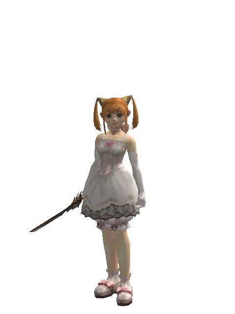 Cursed Dagger on a female Dwarf, front view