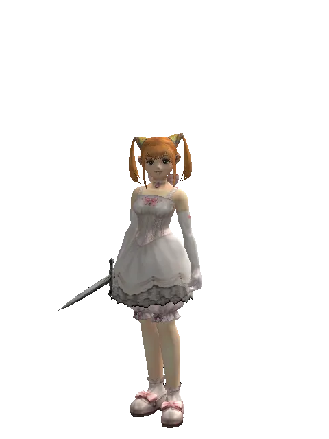 Dirk on a female Dwarf, front view