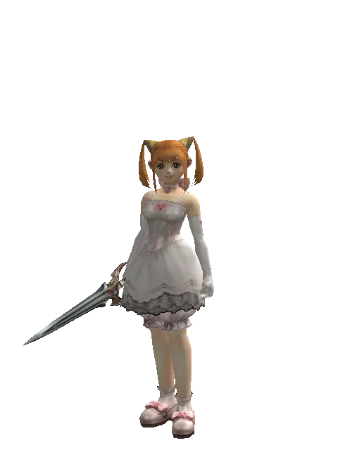 Dynasty Knife on a female Dwarf, front view