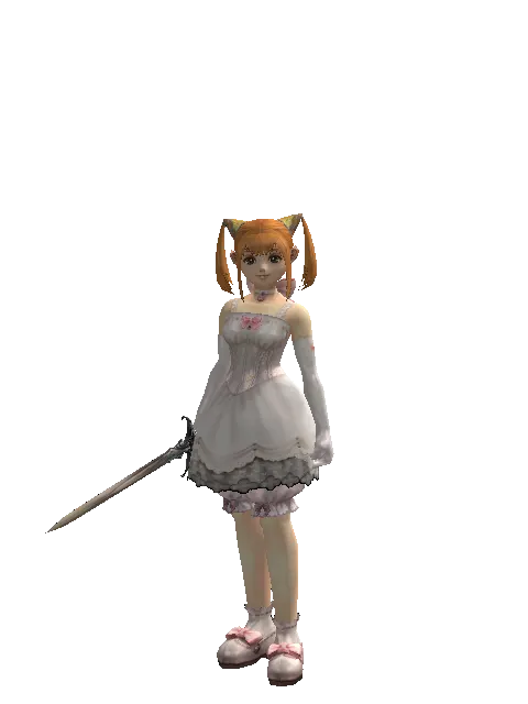 Grace Dagger on a female Dwarf, front view