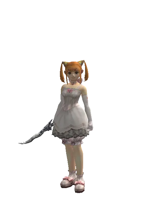 Kris on a female Dwarf, front view