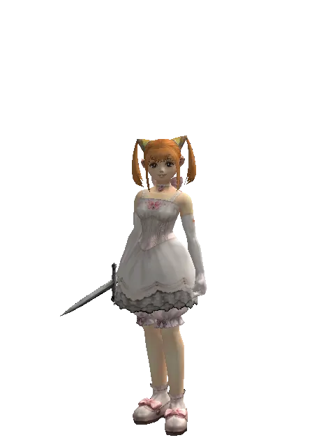 Traveler's Poniard Dagger on a female Dwarf, front view