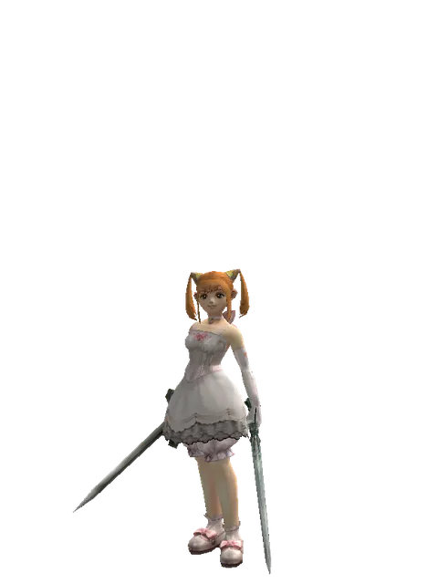 Artisan's Sword*Elven Long Sword on a female Dwarf, front view