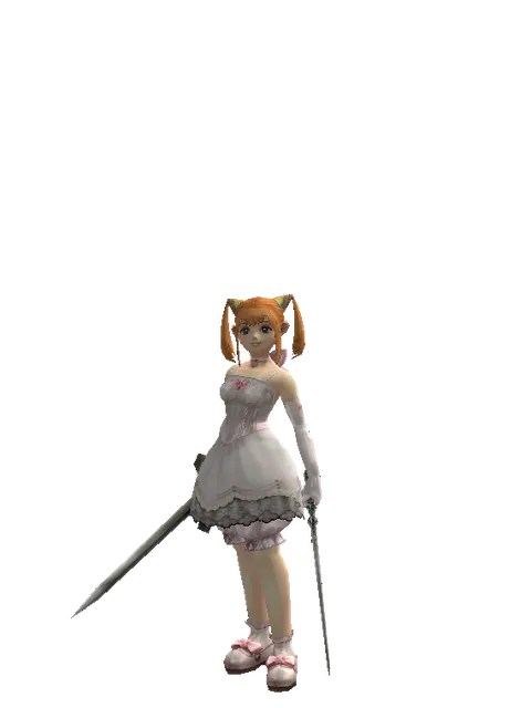 Artisan's Sword*Elven Sword on a female Dwarf, front view