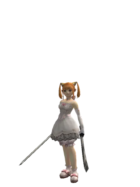 Bastard Sword*Crimson Sword on a female Dwarf, front view