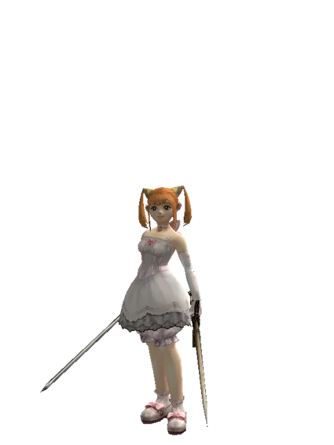 Bastard Sword*Spinebone Sword on a female Dwarf, front view