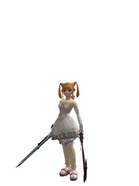Caliburs*Sword of Nightmare on a female Dwarf, front view