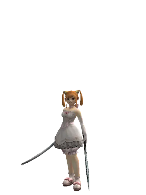 Katana*Tsurugi on a female Dwarf, front view