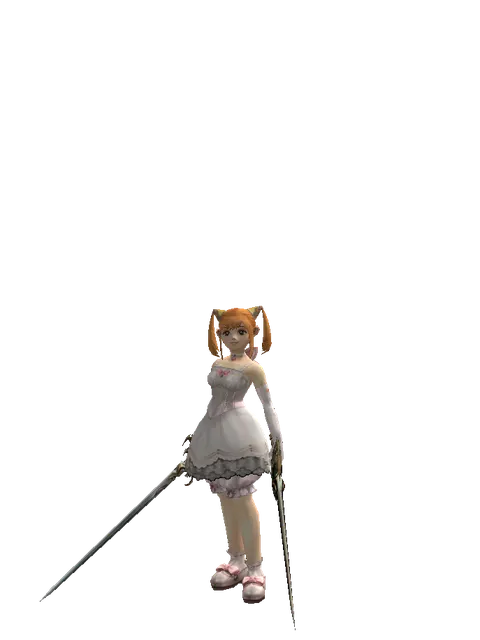 Raid Sword*Sword of Delusion on a female Dwarf, front view