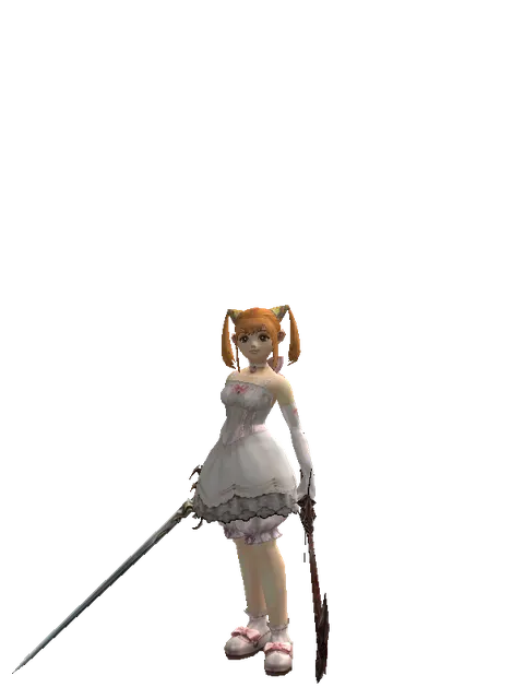Raid Sword*Sword of Nightmare on a female Dwarf, front view