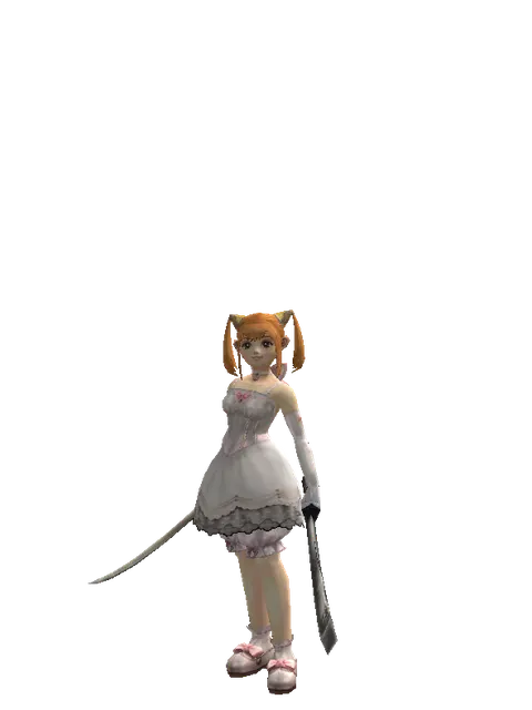 Saber*Crimson Sword on a female Dwarf, front view