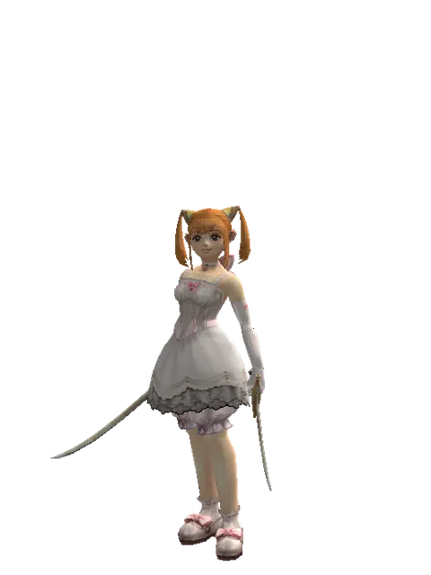 Saber*Saber on a female Dwarf, front view