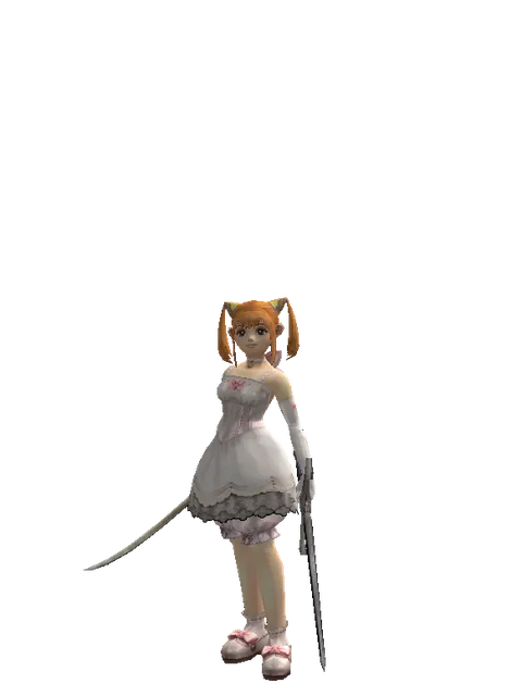 Saber*Sword of Revolution on a female Dwarf, front view