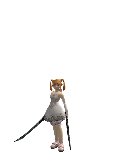 Samurai Long Sword*Samurai Long Sword on a female Dwarf, front view