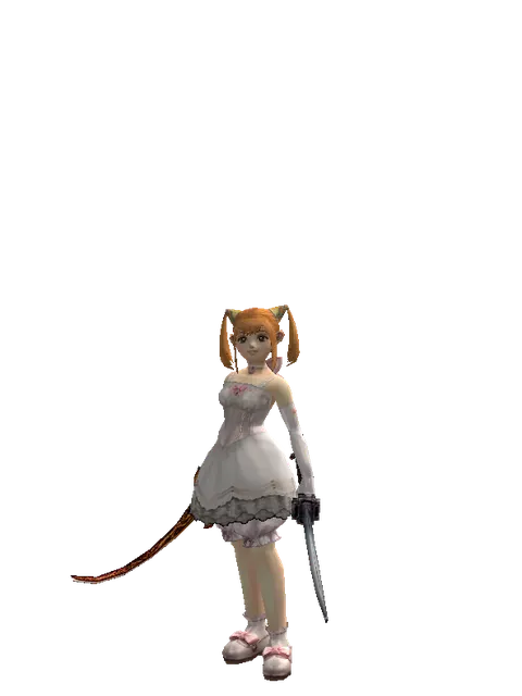 Shamshir*Katana on a female Dwarf, front view