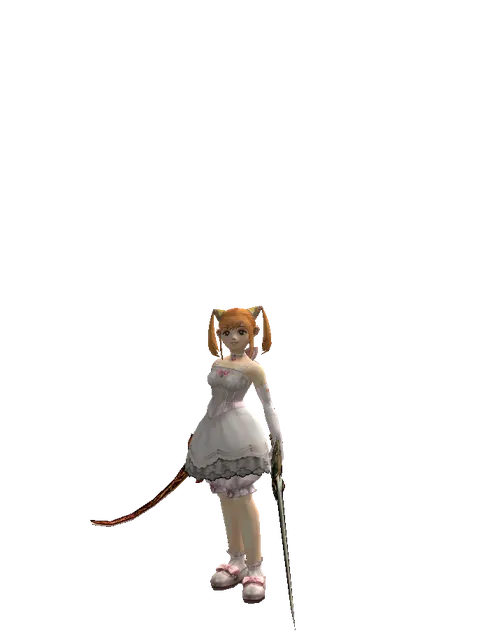Shamshir*Sword of Delusion on a female Dwarf, front view