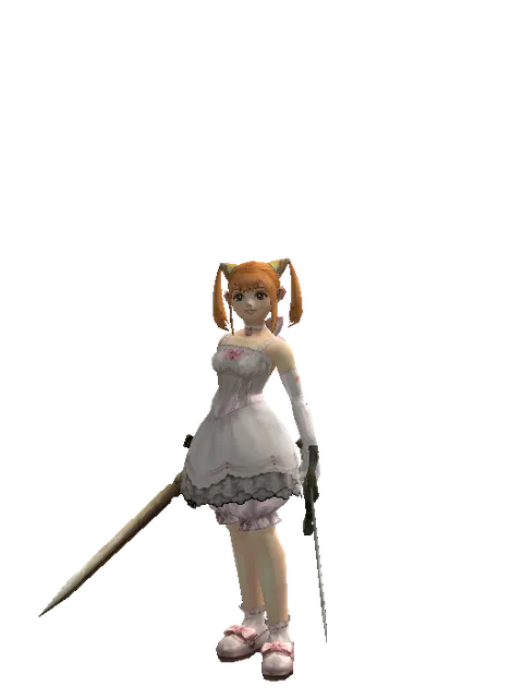 Spinebone Sword*Artisan's Sword on a female Dwarf, front view