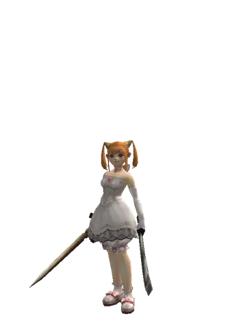 Spinebone Sword*Crimson Sword on a female Dwarf, front view