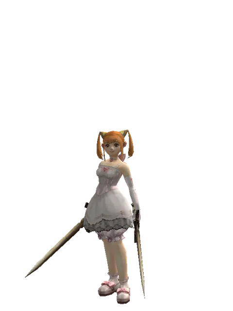 Spinebone Sword*Spinebone Sword on a female Dwarf, front view