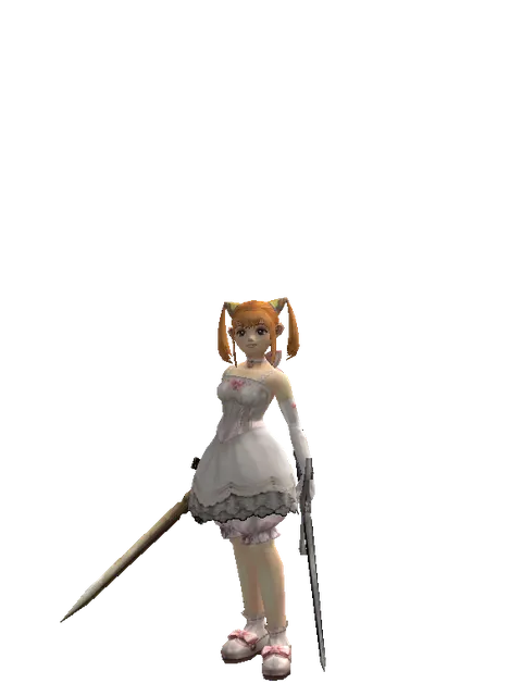 Spinebone Sword*Sword of Revolution on a female Dwarf, front view