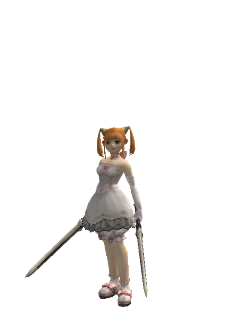 Spirit Sword*Spirit Sword on a female Dwarf, front view