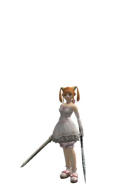 Spirit Sword*Tsurugi on a female Dwarf, front view