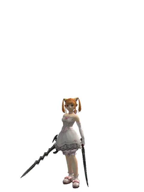 Stormbringer*Samurai Long sword on a female Dwarf, front view