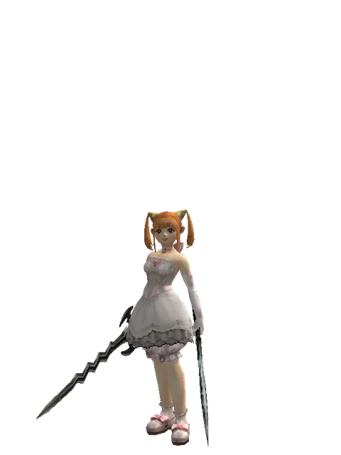 Stormbringer*Tsurugi on a female Dwarf, front view