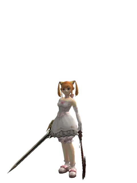 Sword of Delusion*Sword of Nightmare on a female Dwarf, front view