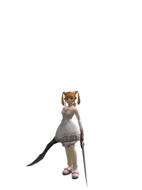 Sword of Limit*Sword of Delusion on a female Dwarf, front view