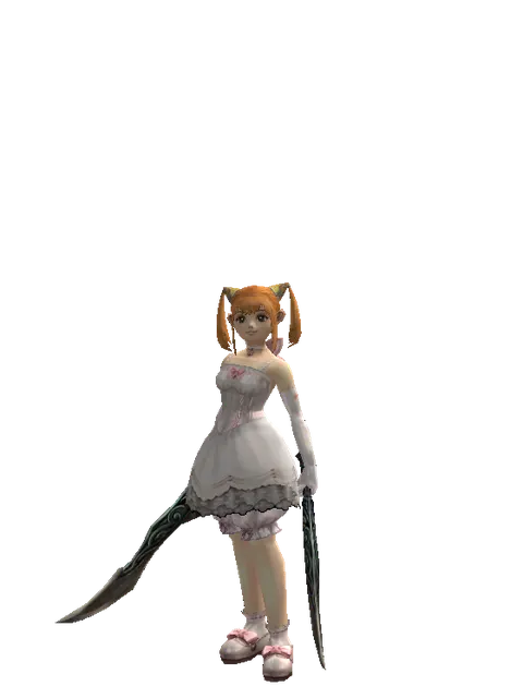 Sword of Limit*Sword of Limit on a female Dwarf, front view