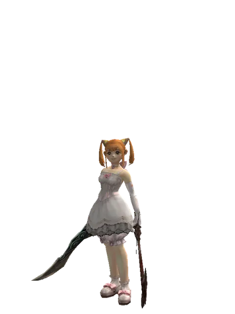 Sword of Limit*Sword of Nightmare on a female Dwarf, front view