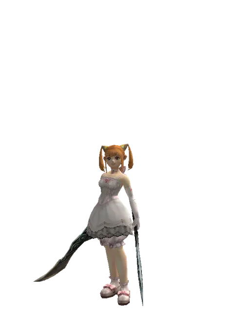 Sword of Limit*Tsurugi on a female Dwarf, front view