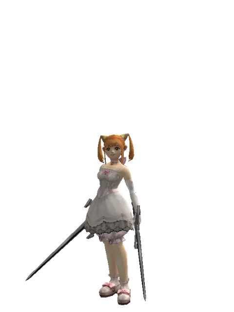 Sword of Revolution*Sword of Revolution on a female Dwarf, front view