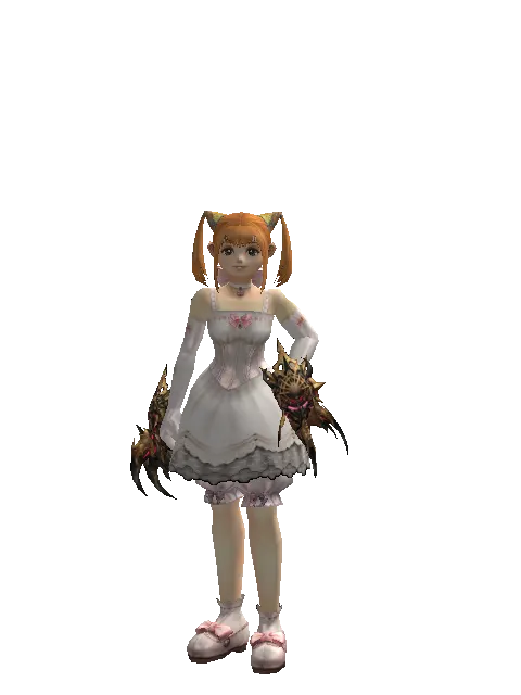 Vesper Fists on a female Dwarf, front view