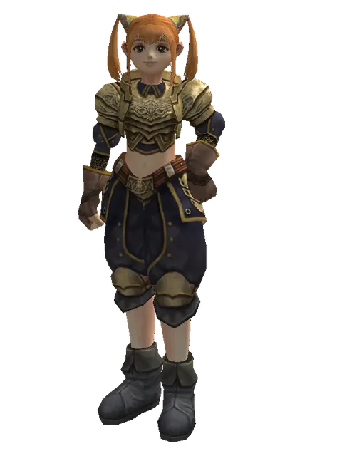 Compound Scale (heavy armor) on a female Dwarf, front view