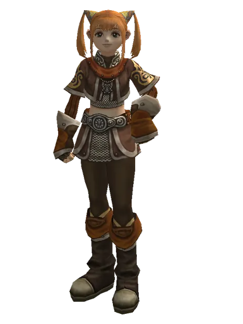Dwarven Chain (heavy armor) on a female Dwarf, front view