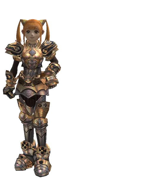 Imperial Crusader Set on a female Dwarf, front view