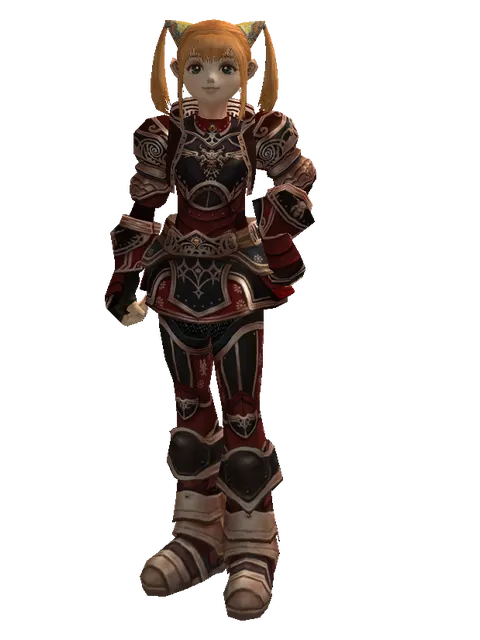 Set of Nightmare on a female Dwarf, front view