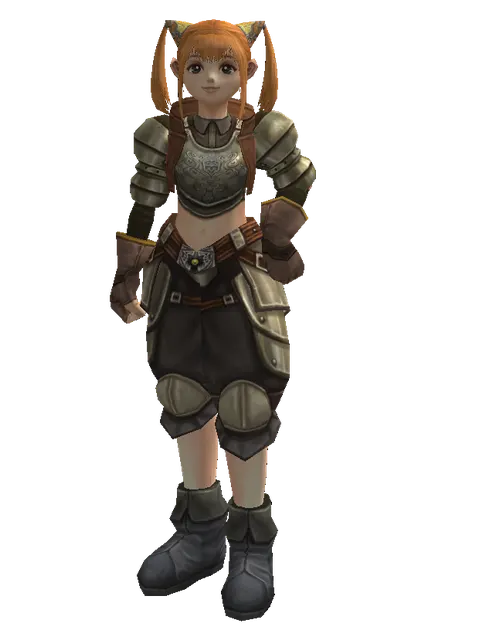 Scale (heavy armor) on a female Dwarf, front view
