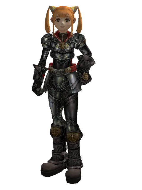 Tallum Plate Set on a female Dwarf, front view