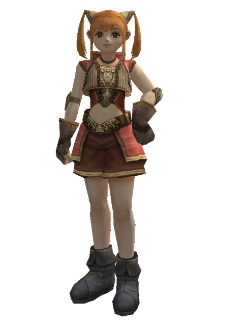 Banded Mithril (light armor) on a female Dwarf, front view
