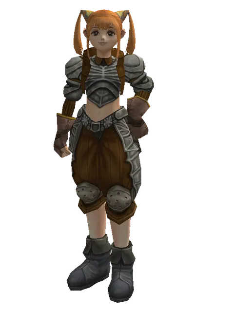Bone (light armor) on a female Dwarf, front view