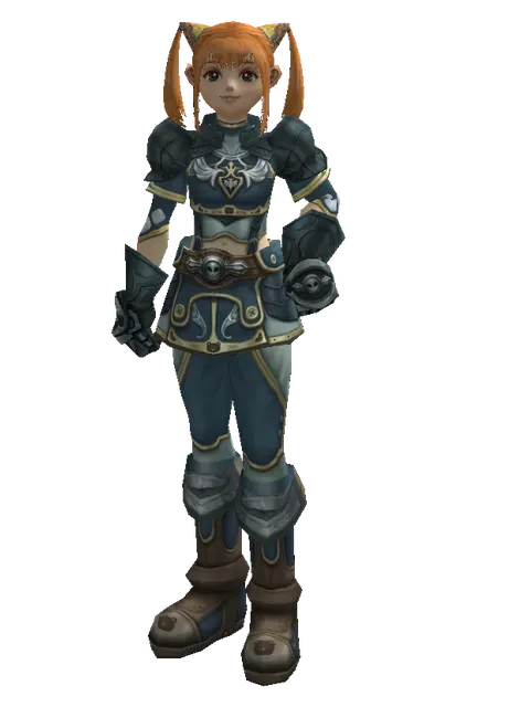 Clan Oath Set - Light on a female Dwarf, front view